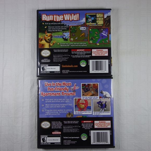 SimAnimals (NDS) & The SIMS 2 Apartment Pets (NDS) lot - CIB WORKS - Picture 2 of 3